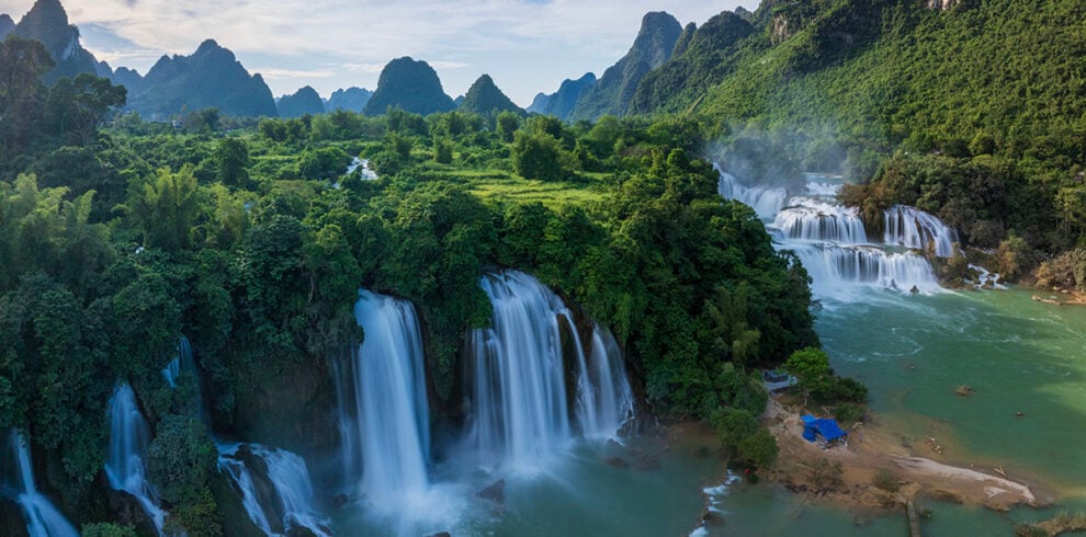 De Ban Gioc waterval in Vietnam tijdens de Rondreis Noordoost-Vietnam 7 dagen