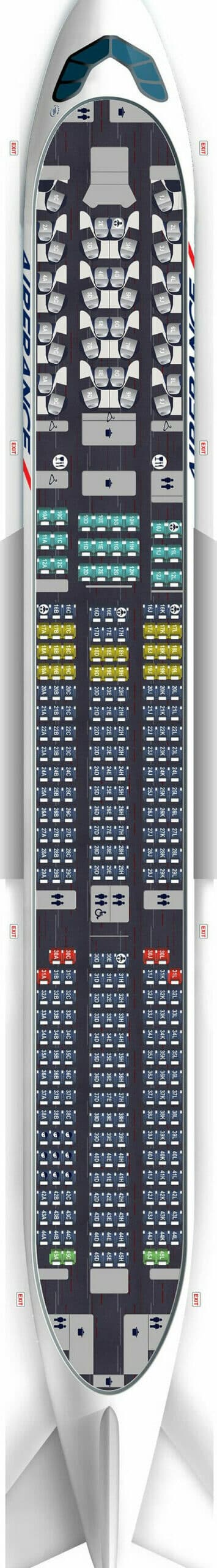 Seatmap Air France A350-900