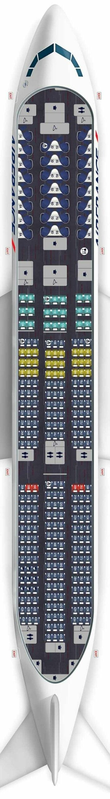 Seatmap Air France B787 -900