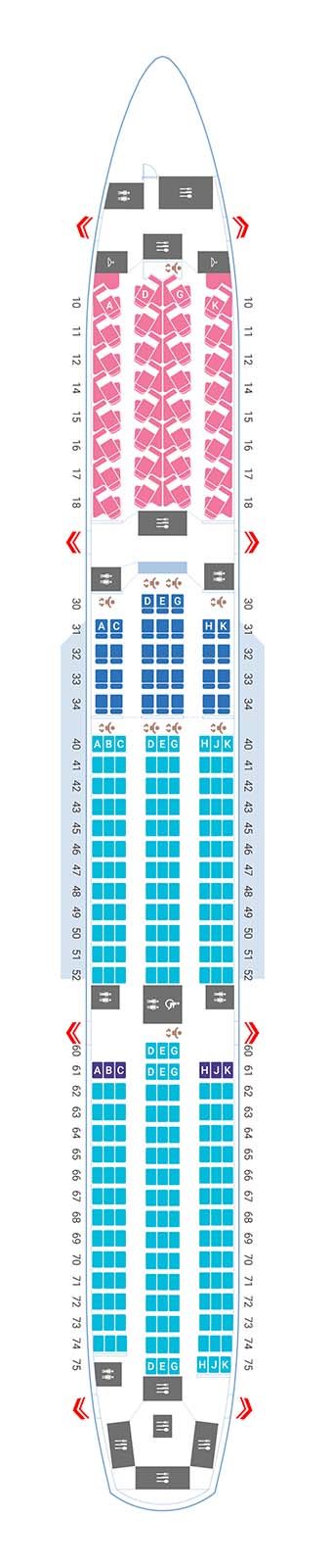 China Airlines - Seatmap A350