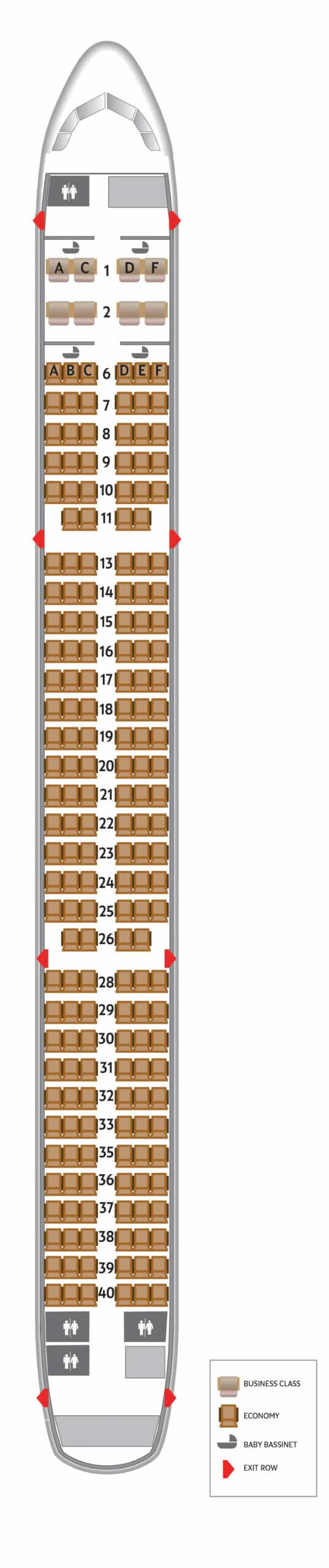 Seatmap Etihad Airways - A321-200