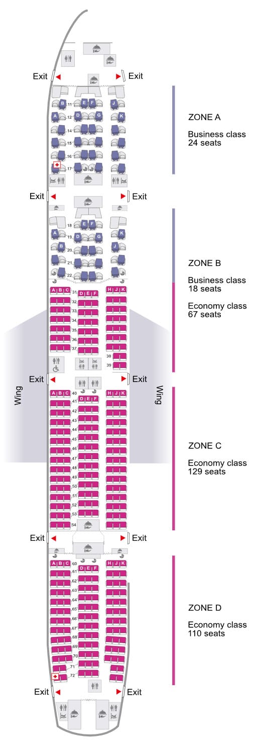 Seatmap Thai Airways - B777-300