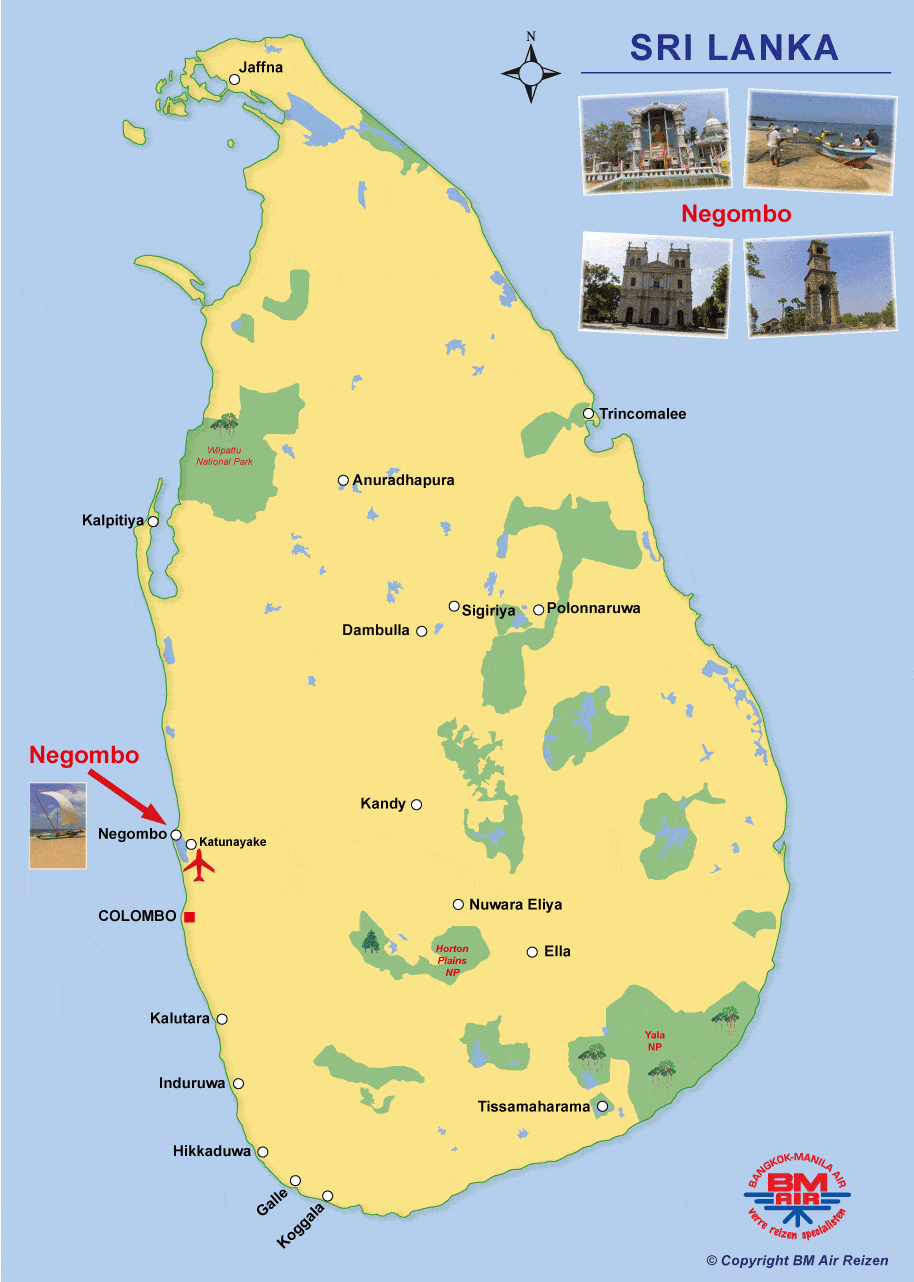 Kaart Negombo - Sri Lanka