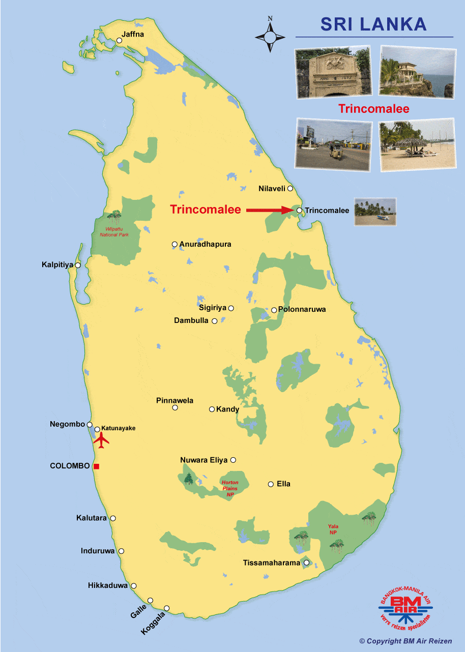 Kaart - Trincomalee - Sri Lanka