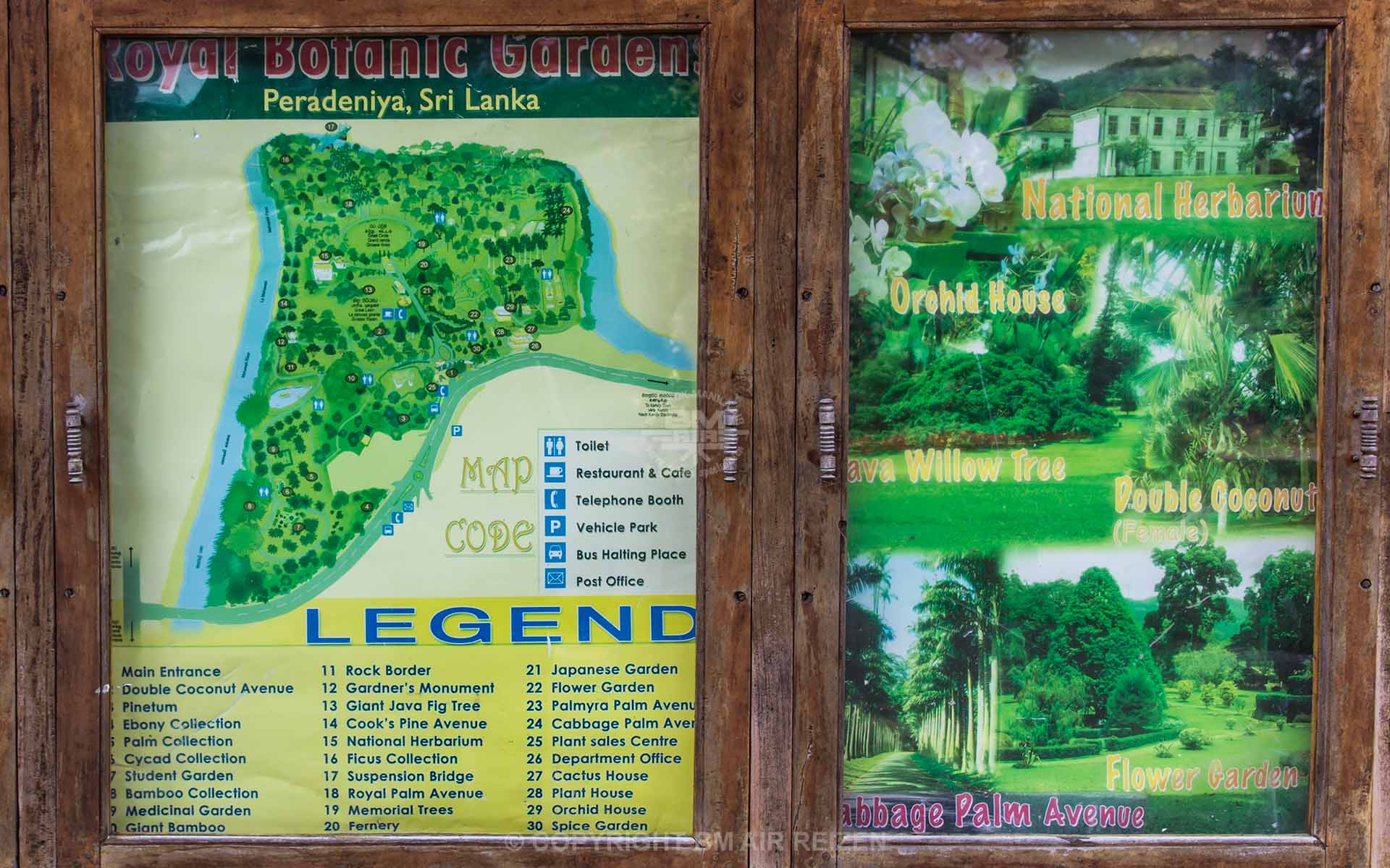 Peradeniya - Informatiebord - Sri Lanka