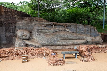 Polonnaruwa - Gal Viharaya - Liggende Boeddha - Sri Lanka