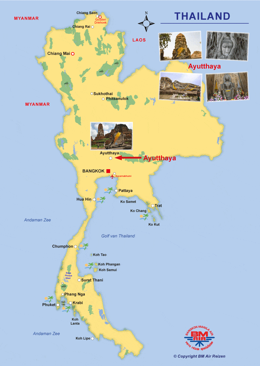 Kaart - Ayutthaya - Thailand