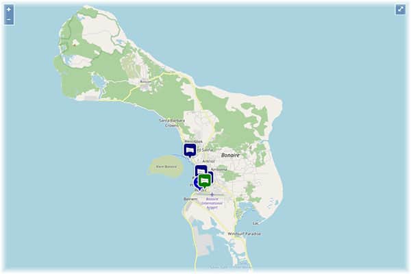 Kaart - Hotels Bonaire