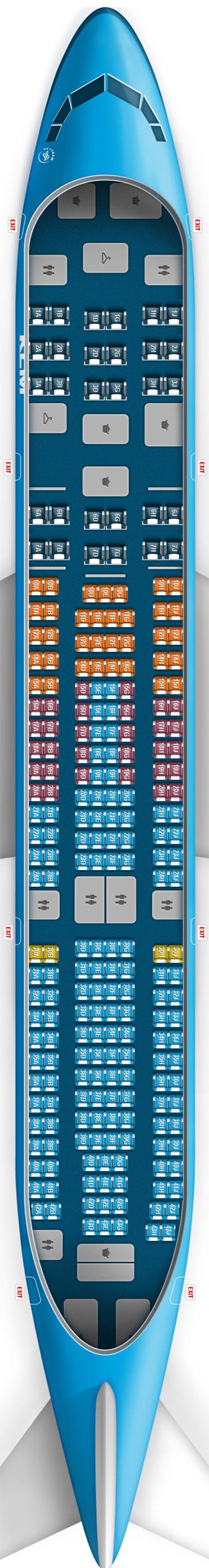 Seatmap KLM - A330-200