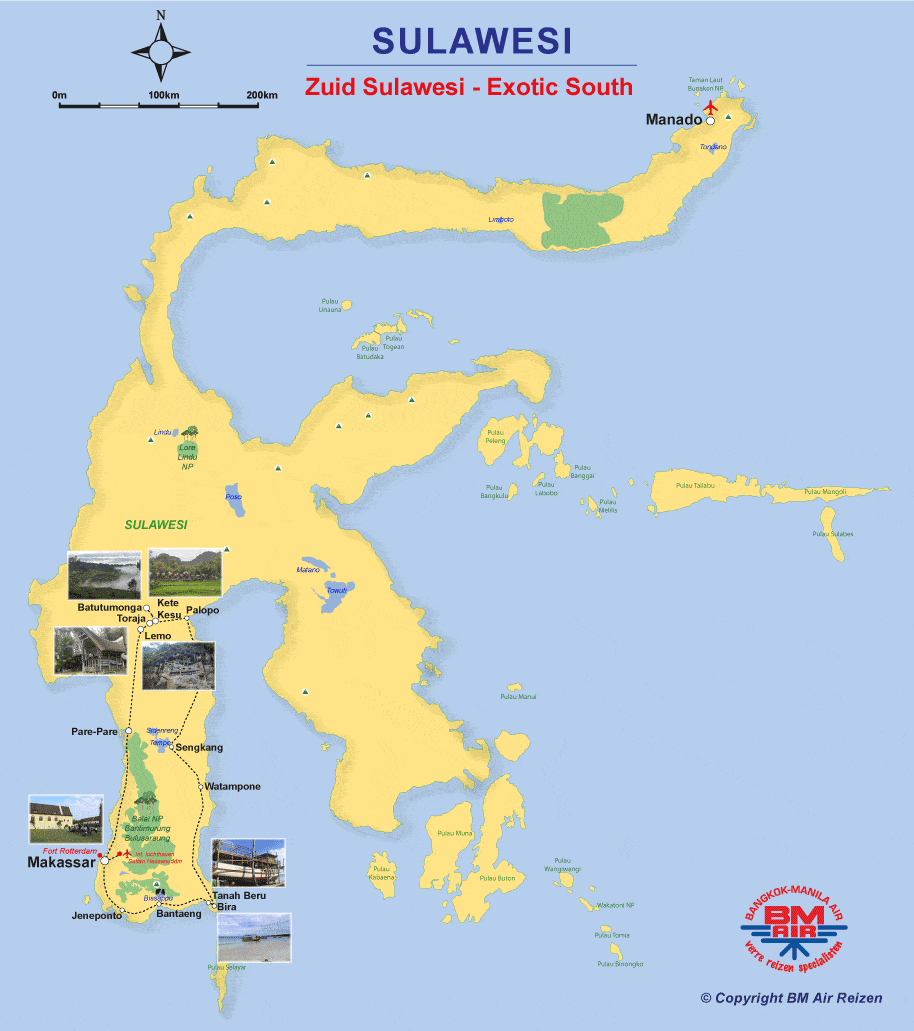 Kaart Exotic South Sulawesi