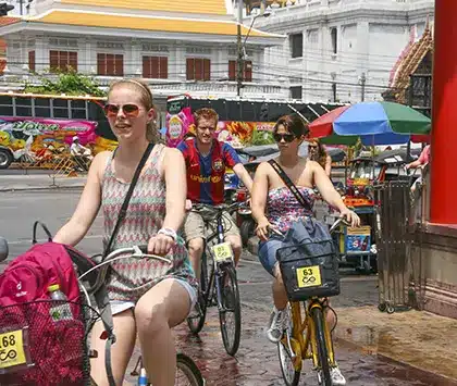 Fietsen in Bangkok