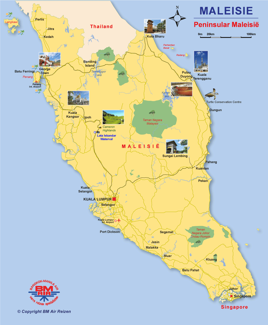 Kaart - Peninsular Malaysia
