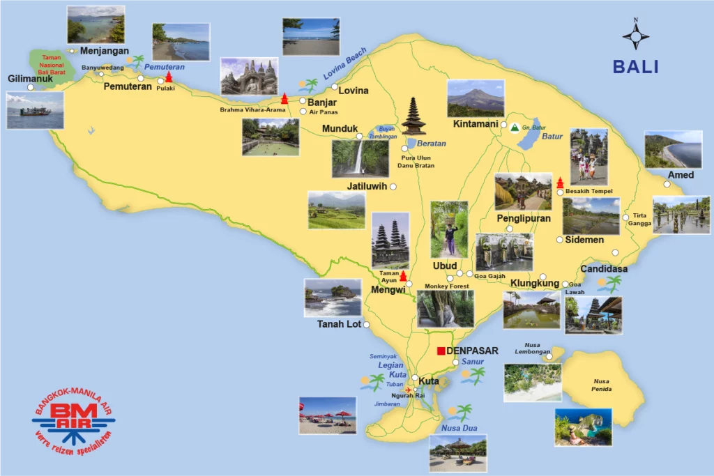 Kaart Bali