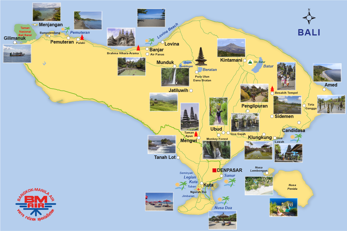 Kaart Bali