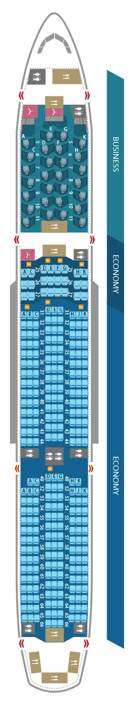 China Southern - Seatmap A350