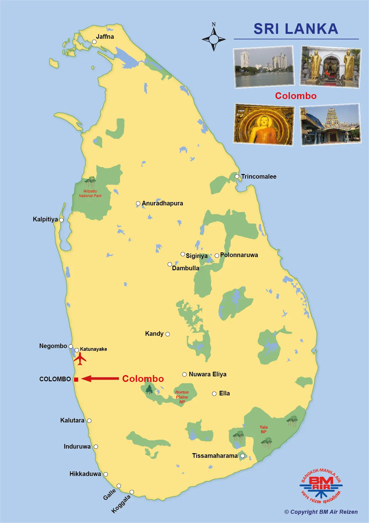 Kaart Colombo - Sri Lanka