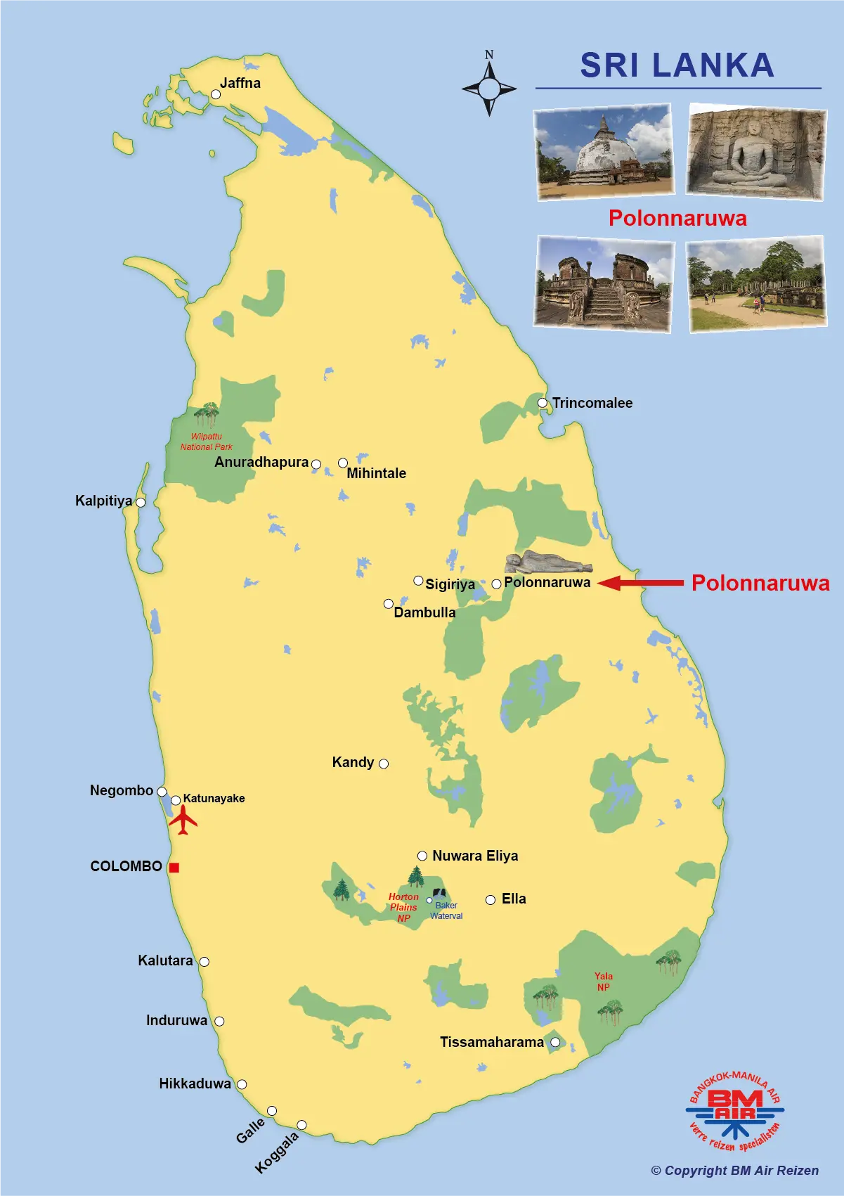 Kaart Polonnaruwa