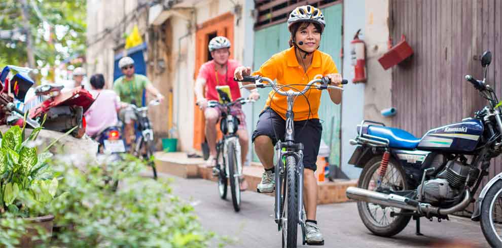 Fietsen in Bangkok