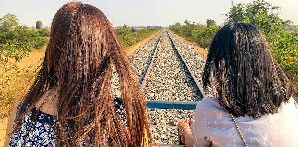 Battambang - bamboe trein
