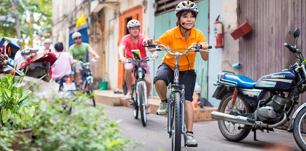 Fietsen door Bangkok