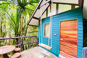 Een Tree House bij het Khao Sok Treehouse Resort