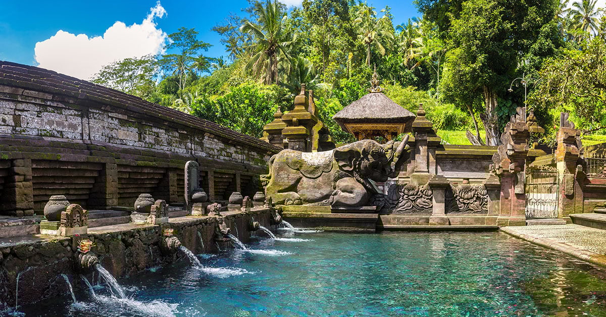De watertempel Pura Tirta Empul op Bali