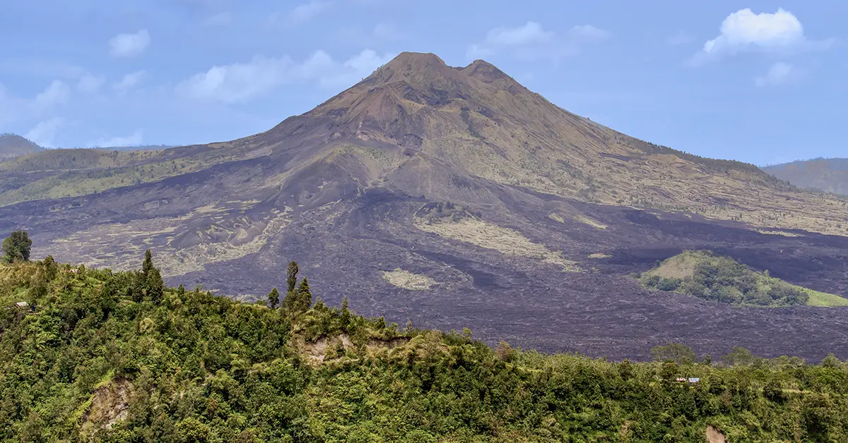 Bali natuur – de Gunung Batur vulkaan en het ruige landschap rondom Kintamani