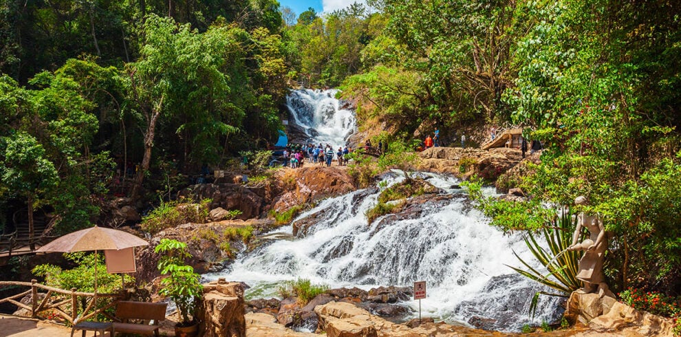 De Datania waterval bij Dalat in Vietnam
