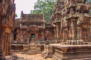 De Banteay Srei tempel in Siem Reap, Cambodja