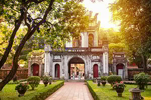 De Tempel van de Literatuur in Hanoi, Vietnam