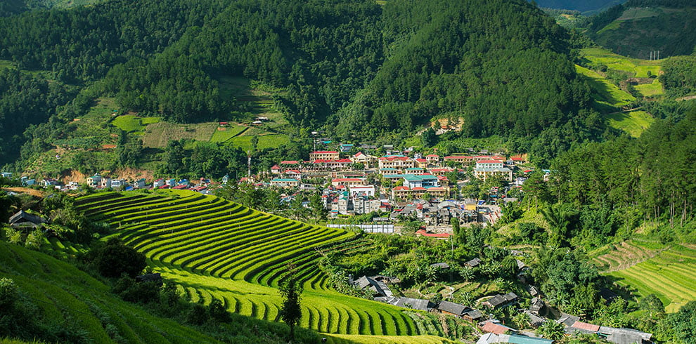 Het prachtige landschap in Sapa, Noord-Vietnam