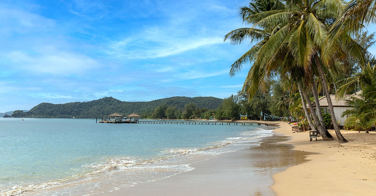 Prachtig tropisch strand op Koh Mak, Thailand