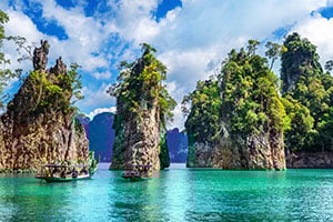 Het prachtige landschap in het Khao Sok Nationaal Park