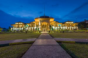 Het Maimun Paleis (Sultan Deli Palace) is Medan, Sumatra