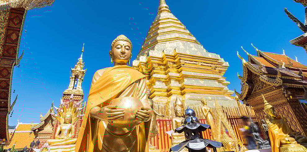 De Wat Phra That Doi Suthep tempel in Chiang Mai, Thailand