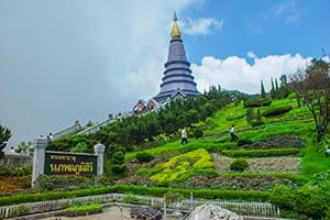 Prachtige pagoda's op de Doi Inthanon in Thailand