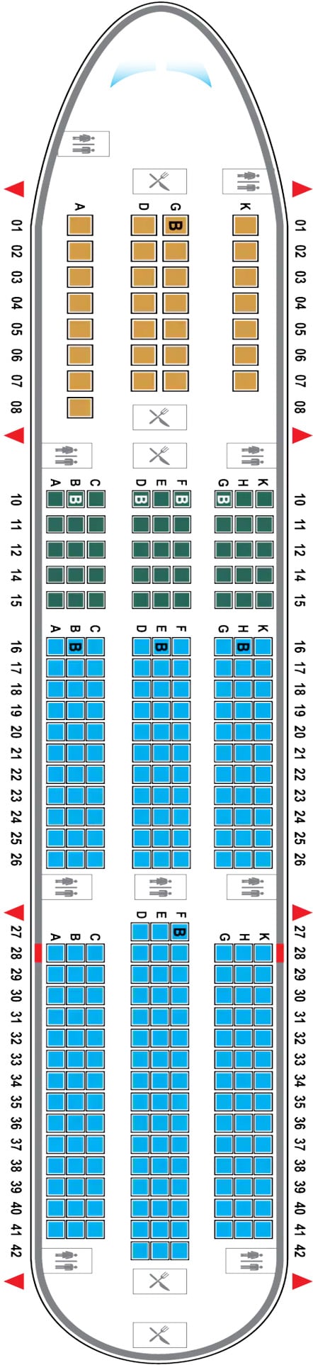 Seatmap Vietnam Airlines Airbus A350