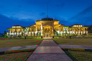 Het Maimun paleis in Medan, Sumatra