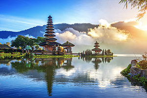De Pura Ulun Danu Bratan tempel op Bali