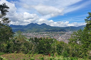 Het prachtige uitzicht op Takengon, Sumatra