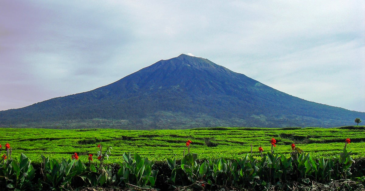De Mount Kerinci op Sumatra