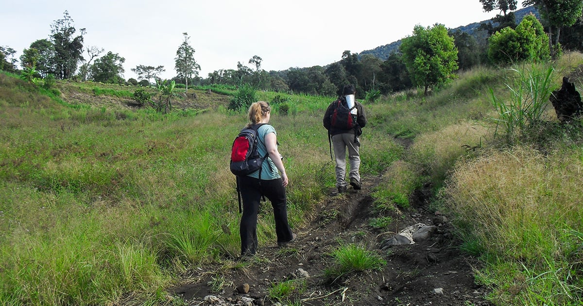 Trekking naar de top van Mount Kerinci op Sumatra
