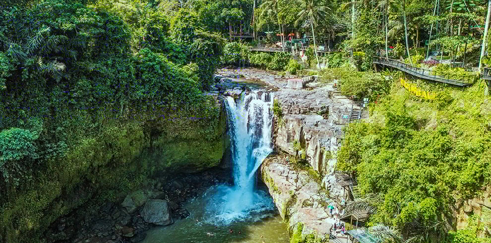 De Tegenungan waterval in Ubud, Bali