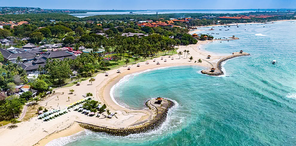 Luchtfoto van Nusa Dua, Bali