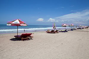 Het prachtige strand bij Seminyak op Bali