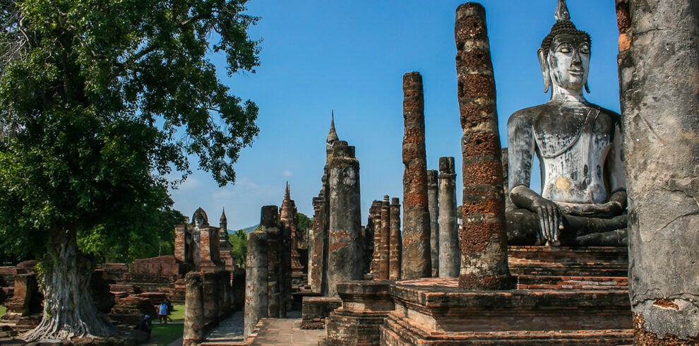 Het indrukwekkende Sukhothai Historical Park in Thailand