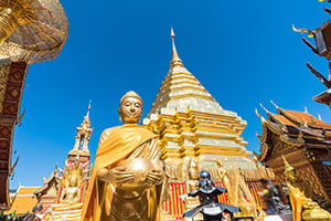 De Wat Phra That Doi Suthep in Chiang Mai, Thailand