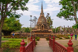 Het indrukwekkende Sukhothai Historical Park in Thailand