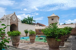 Het Taman Sari Waterpaleis in Yogyakarta, Indonesie