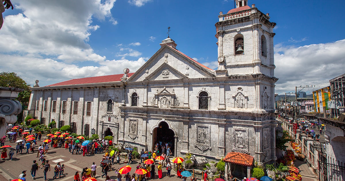 Historische Basilica Minore del Santo Niño in Cebu City, een van de belangrijkste bezienswaardigheden van de Filipijnen.